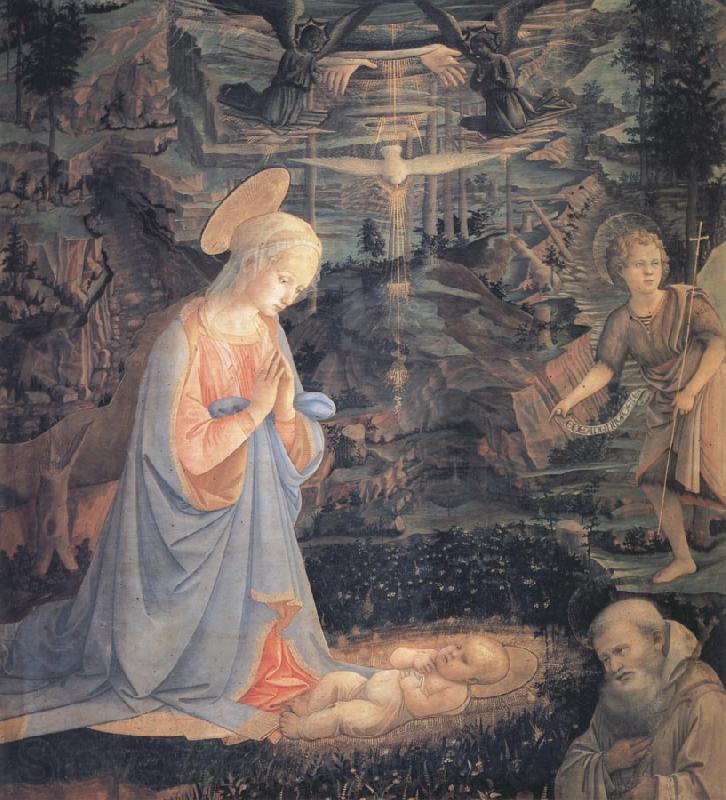 Fra Filippo Lippi The Adoration of the Infant Jesus Germany oil painting art
